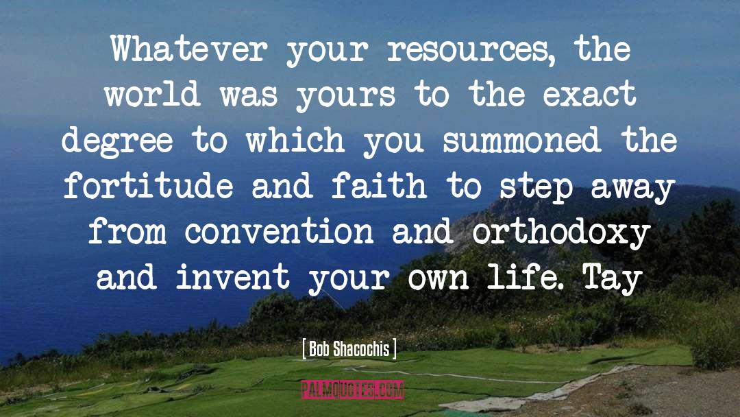 Bob Shacochis Quotes: Whatever your resources, the world