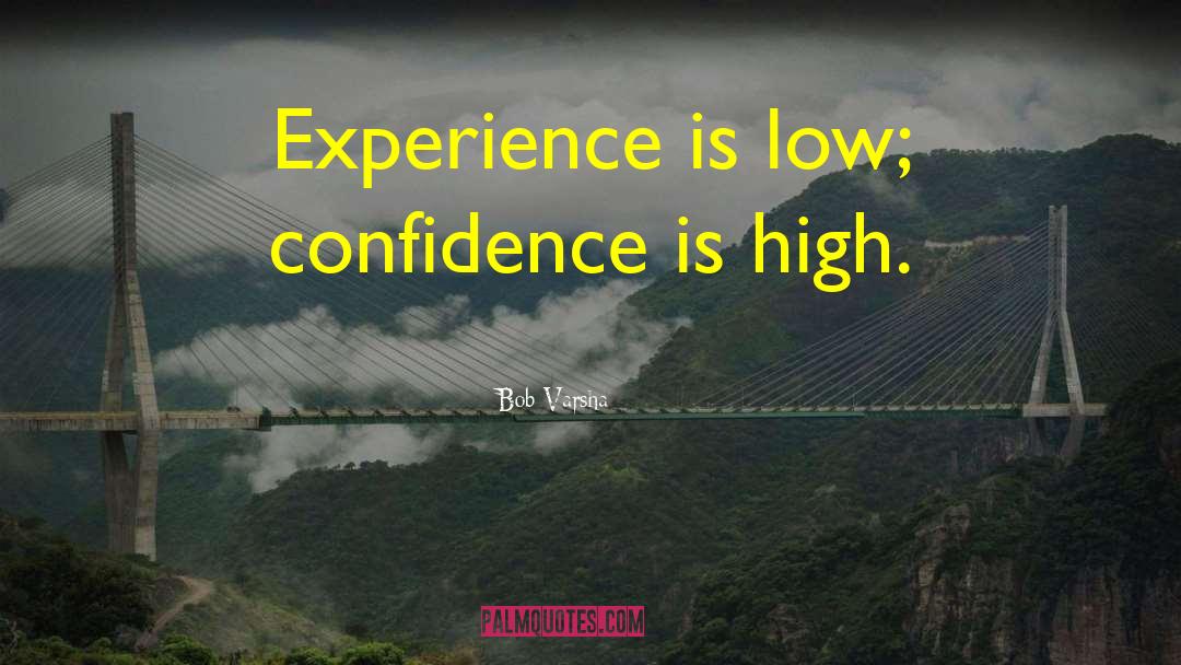 Bob Varsha Quotes: Experience is low; confidence is