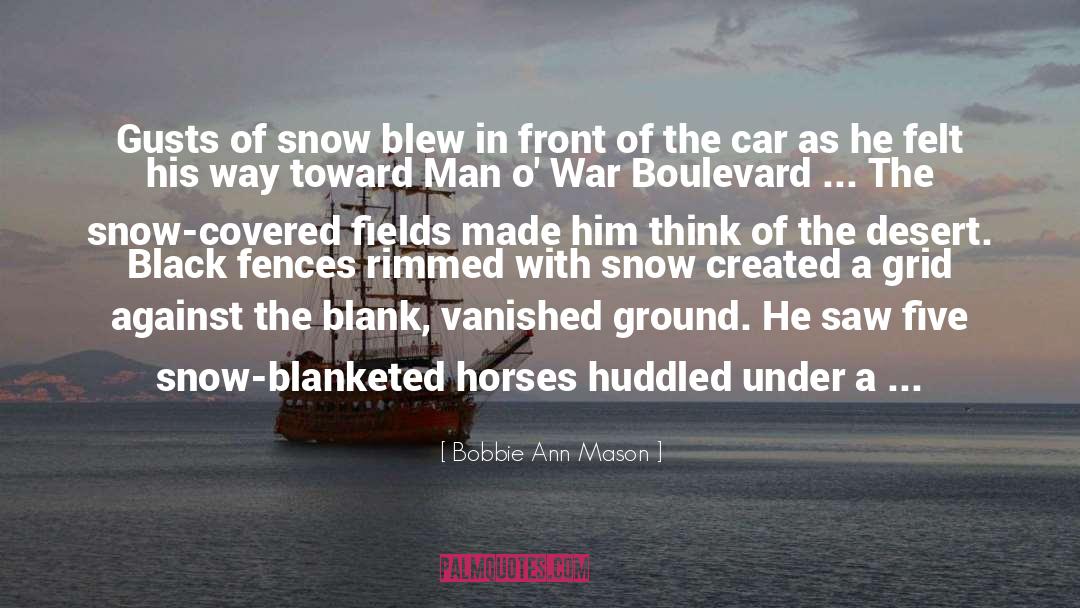 Bobbie Ann Mason Quotes: Gusts of snow blew in