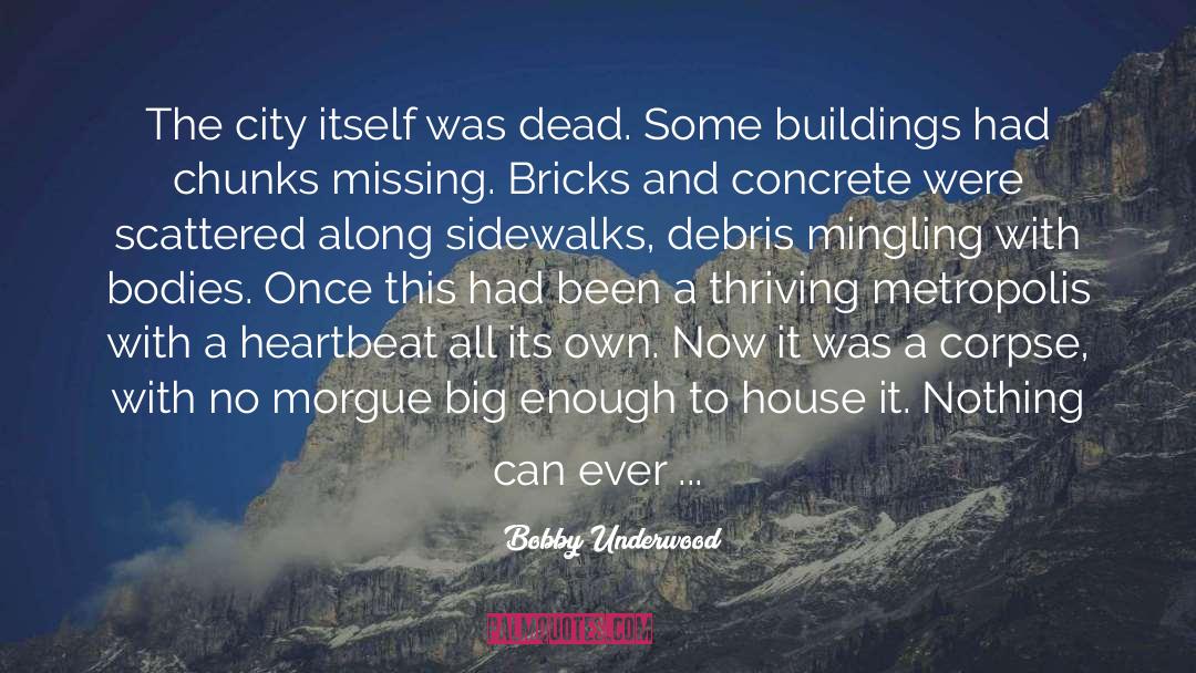 Bobby Underwood Quotes: The city itself was dead.