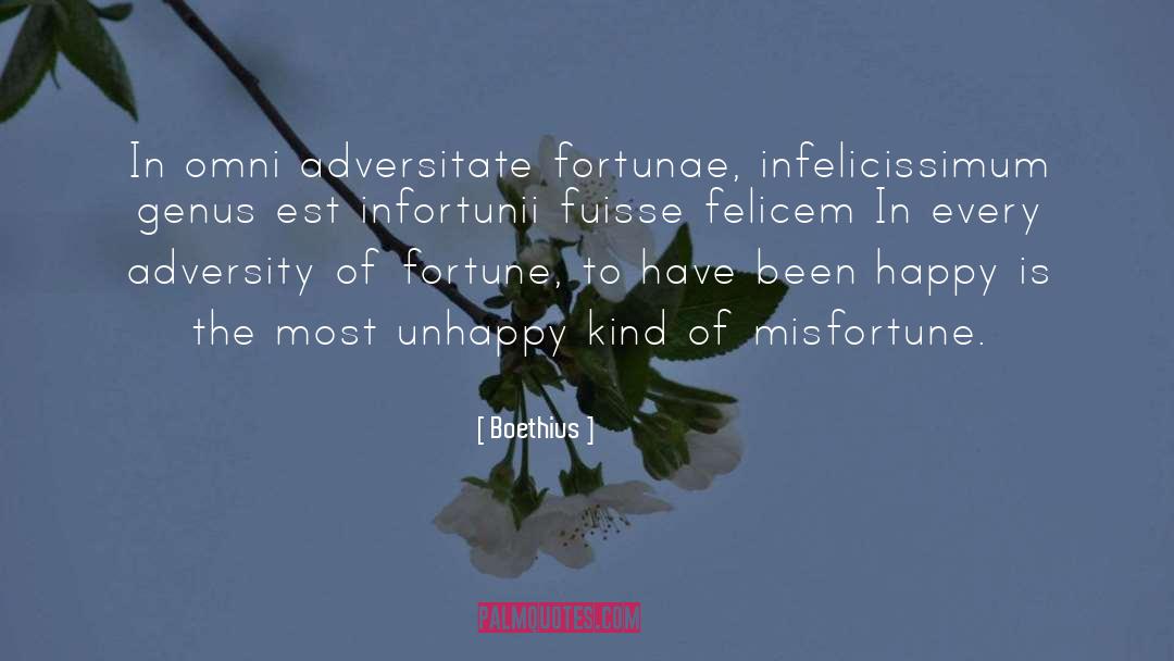 Boethius Quotes: In omni adversitate fortunae, infelicissimum