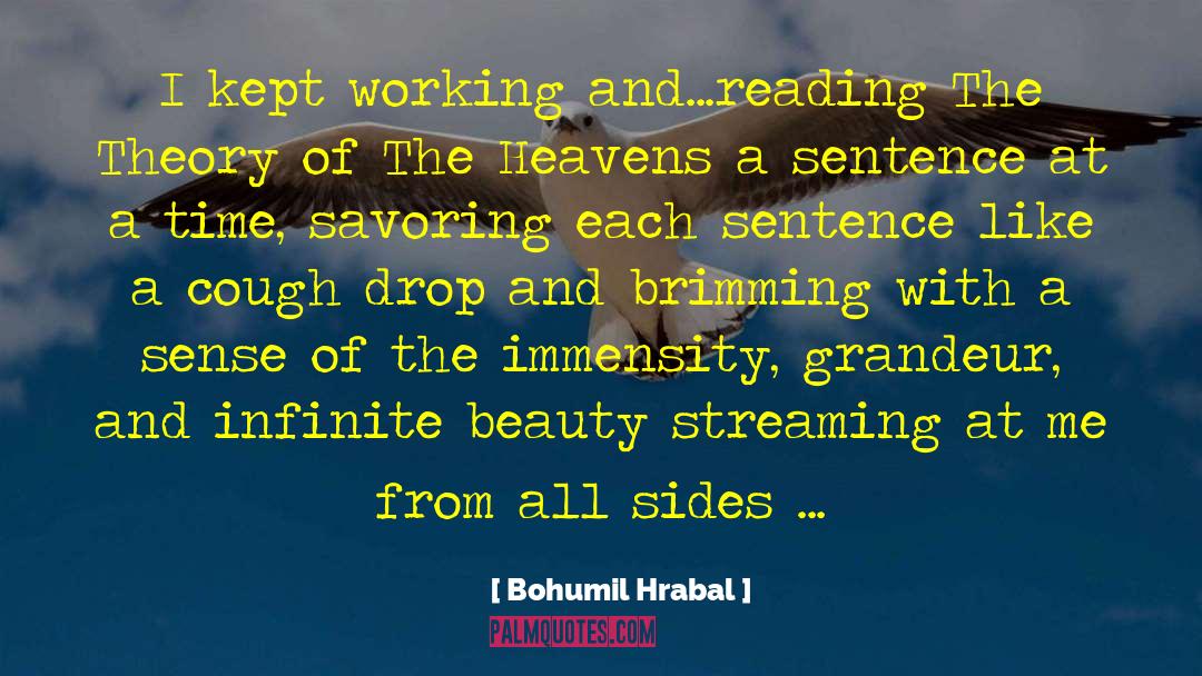 Bohumil Hrabal Quotes: I kept working and...reading The