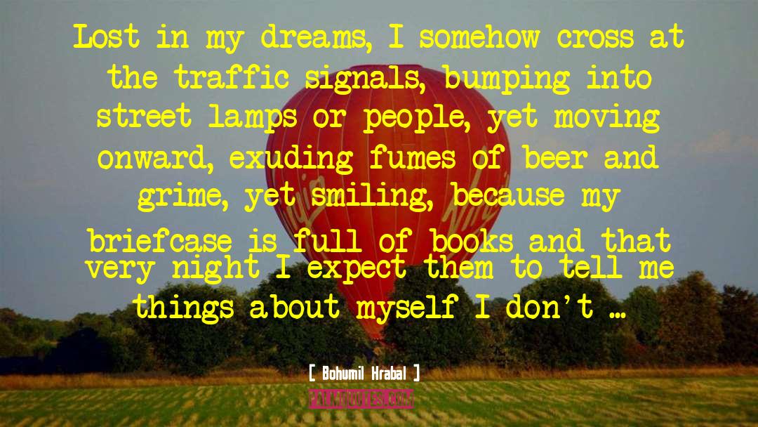 Bohumil Hrabal Quotes: Lost in my dreams, I