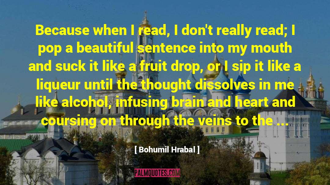 Bohumil Hrabal Quotes: Because when I read, I