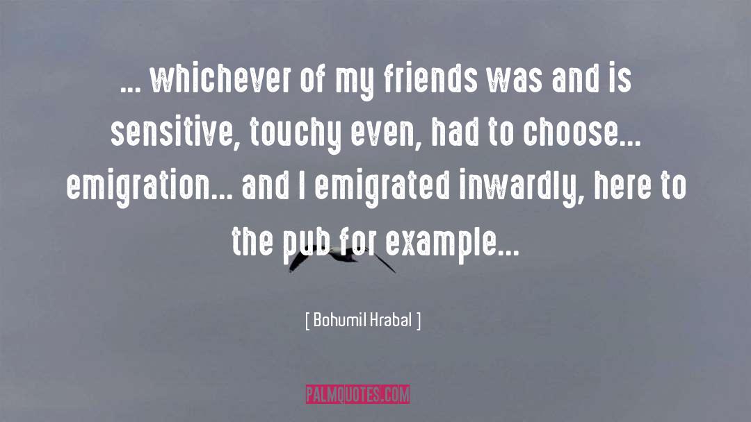 Bohumil Hrabal Quotes: ... whichever of my friends