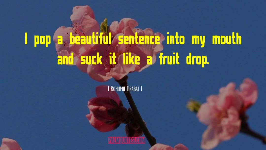 Bohumil Hrabal Quotes: I pop a beautiful sentence