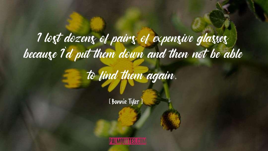 Bonnie Tyler Quotes: I lost dozens of pairs