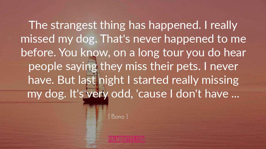 Bono Quotes: The strangest thing has happened.
