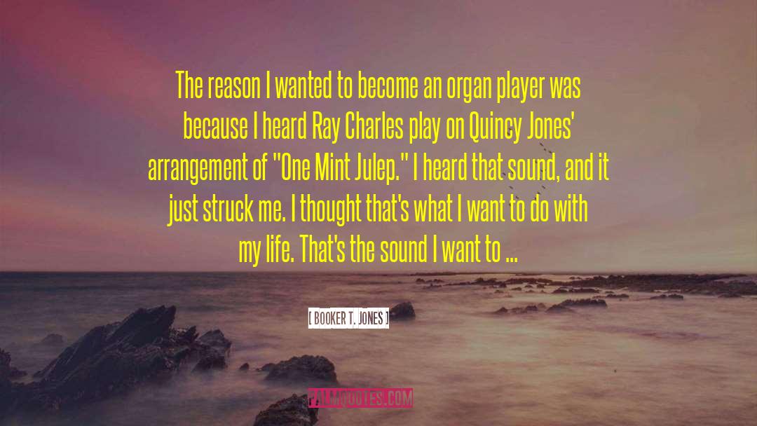 Booker T. Jones Quotes: The reason I wanted to