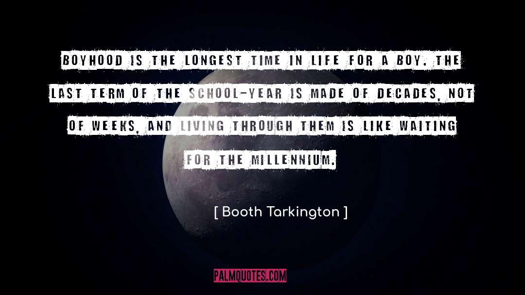 Booth Tarkington Quotes: Boyhood is the longest time