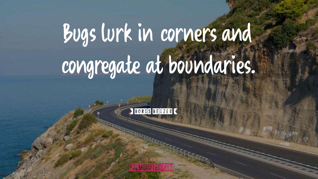 Boris Beizer Quotes: Bugs lurk in corners and