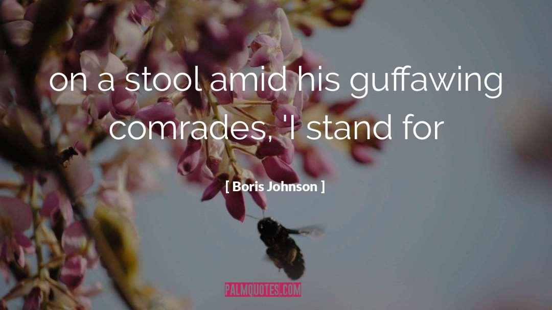 Boris Johnson Quotes: on a stool amid his