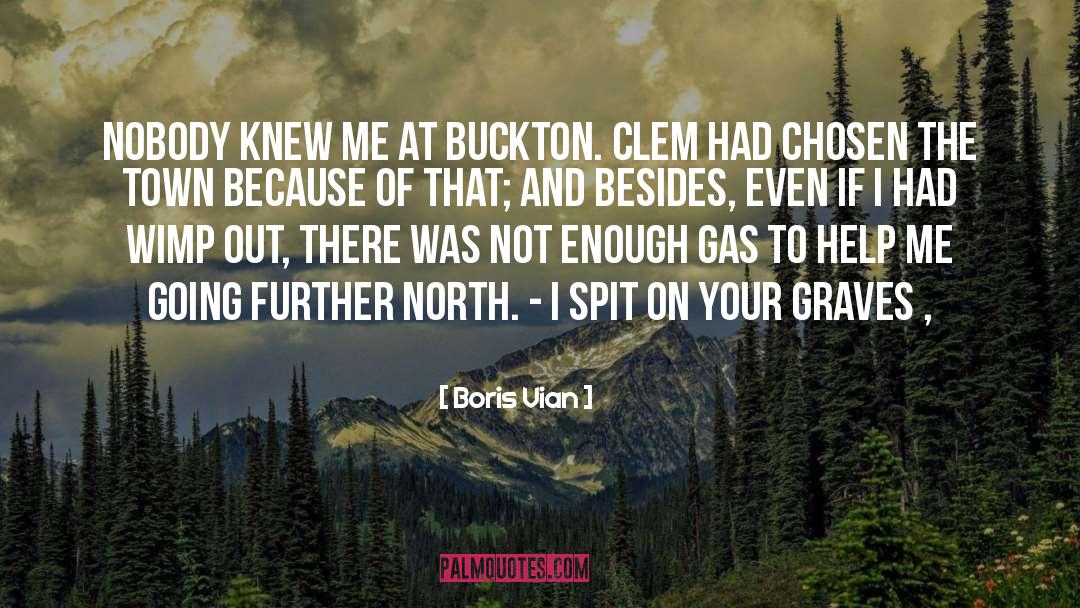 Boris Vian Quotes: Nobody knew me at Buckton.