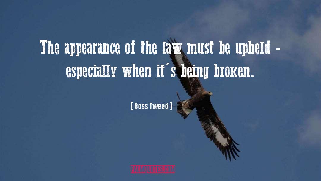 Boss Tweed Quotes: The appearance of the law
