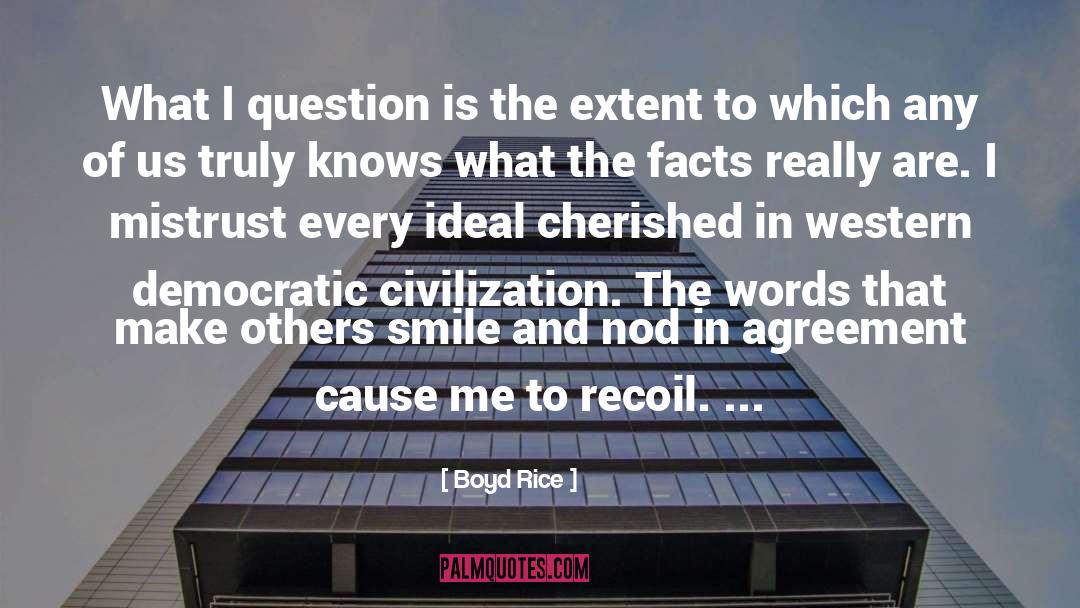 Boyd Rice Quotes: What I question is the