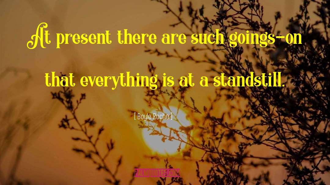 Boyle Roche Quotes: At present there are such