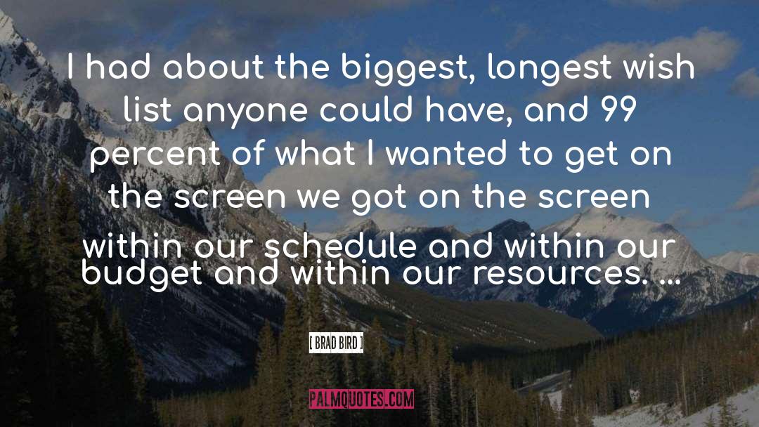 Brad Bird Quotes: I had about the biggest,