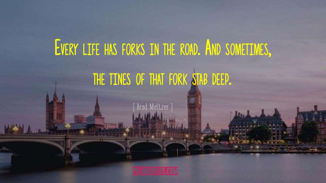 Brad Meltzer Quotes: Every life has forks in