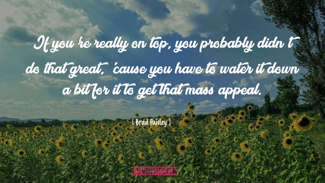 Brad Paisley Quotes: If you're really on top,