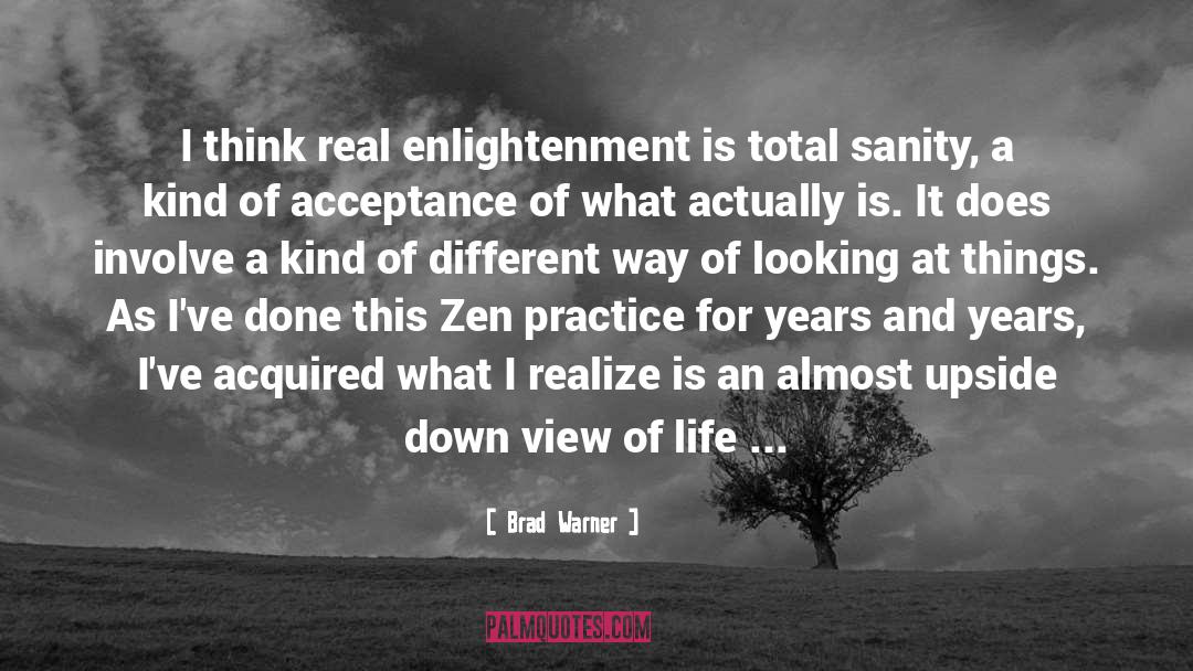 Brad Warner Quotes: I think real enlightenment is