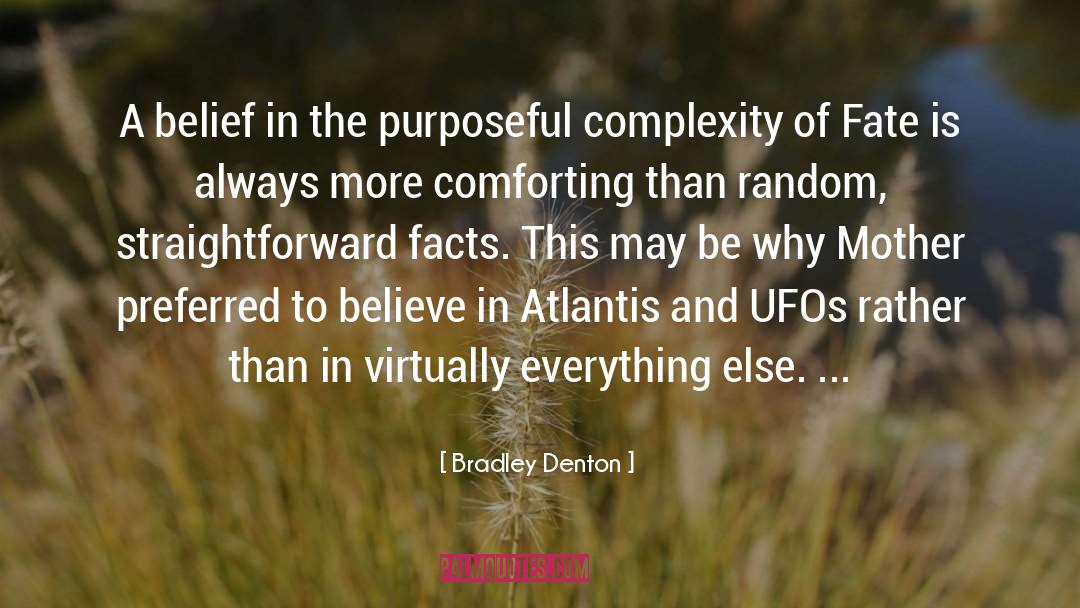 Bradley Denton Quotes: A belief in the purposeful