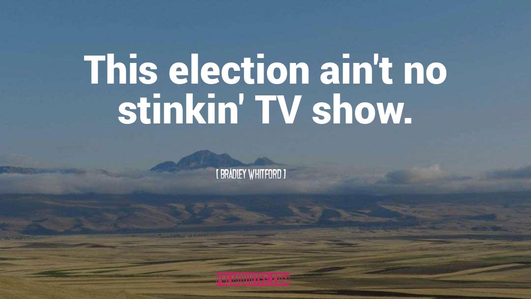 Bradley Whitford Quotes: This election ain't no stinkin'