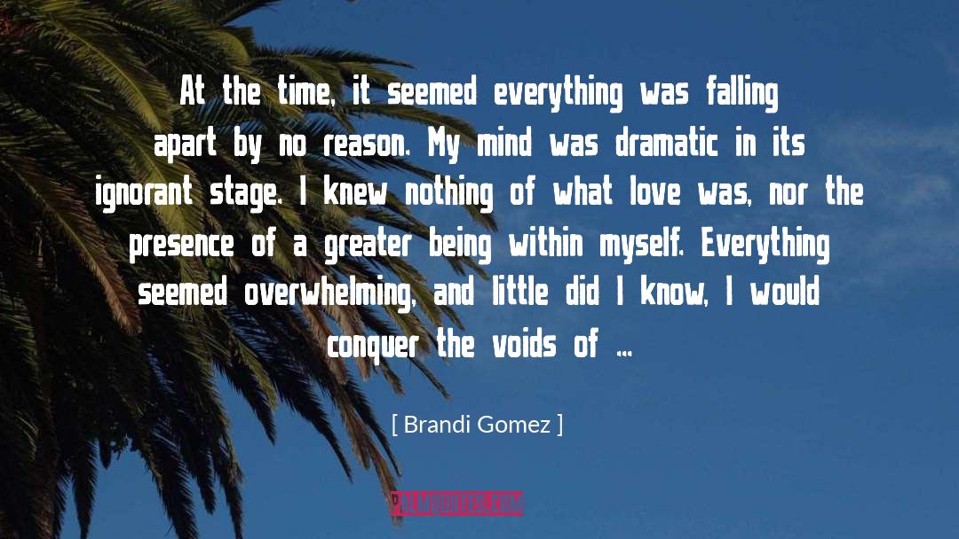 Brandi Gomez Quotes: At the time, it seemed