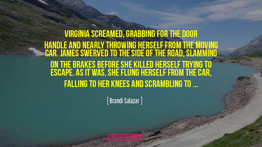 Brandi Salazar Quotes: Virginia screamed, grabbing for the