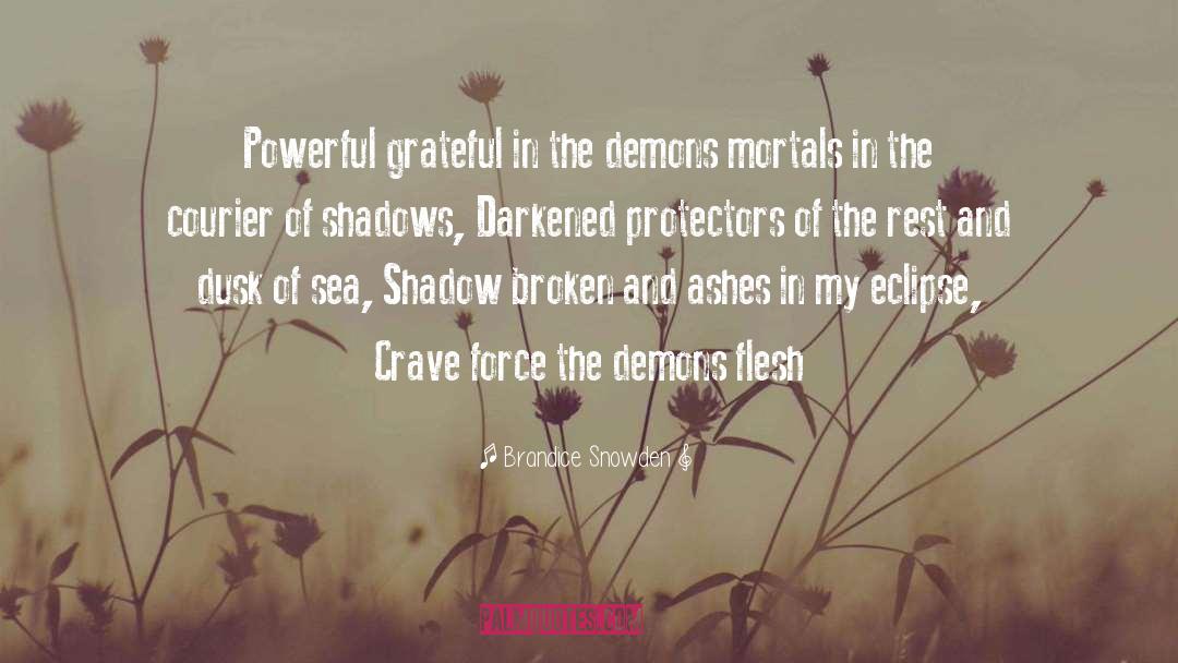 Brandice Snowden Quotes: Powerful grateful in the demons