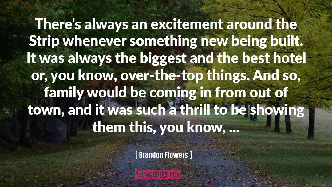Brandon Flowers Quotes: There's always an excitement around