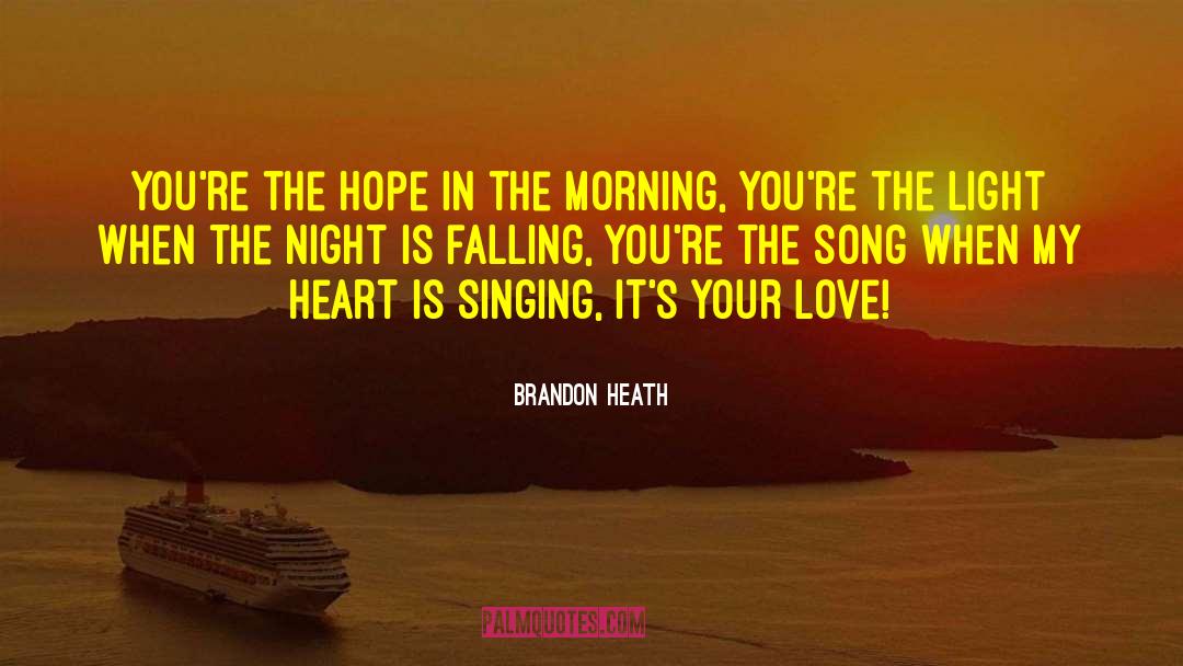 Brandon Heath Quotes: You're the hope in the