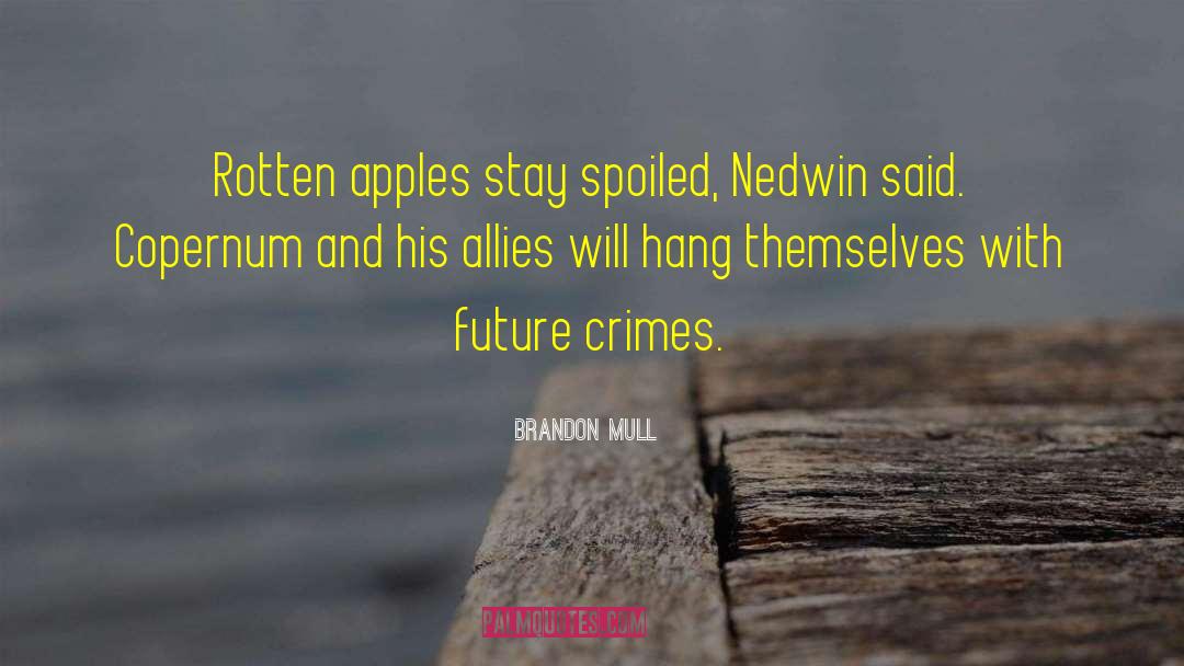 Brandon Mull Quotes: Rotten apples stay spoiled, Nedwin