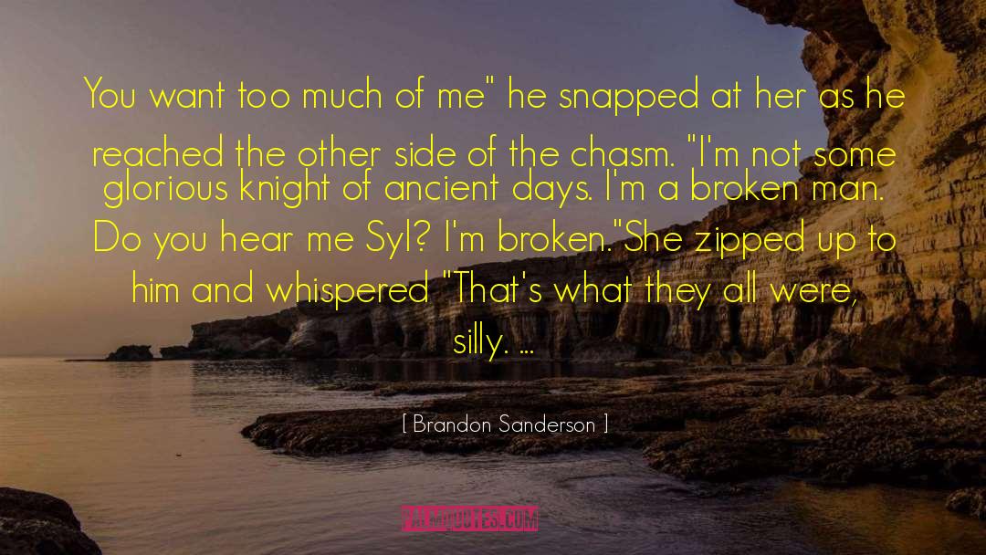 Brandon Sanderson Quotes: You want too much of