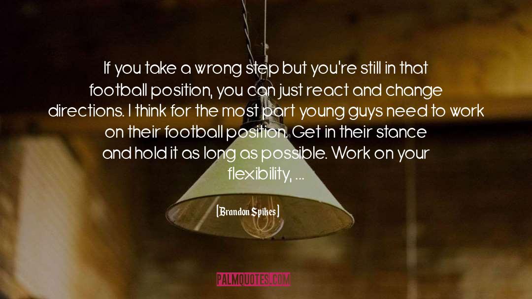 Brandon Spikes Quotes: If you take a wrong
