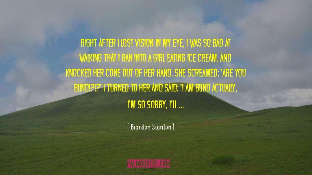 Brandon Stanton Quotes: Right after I lost vision