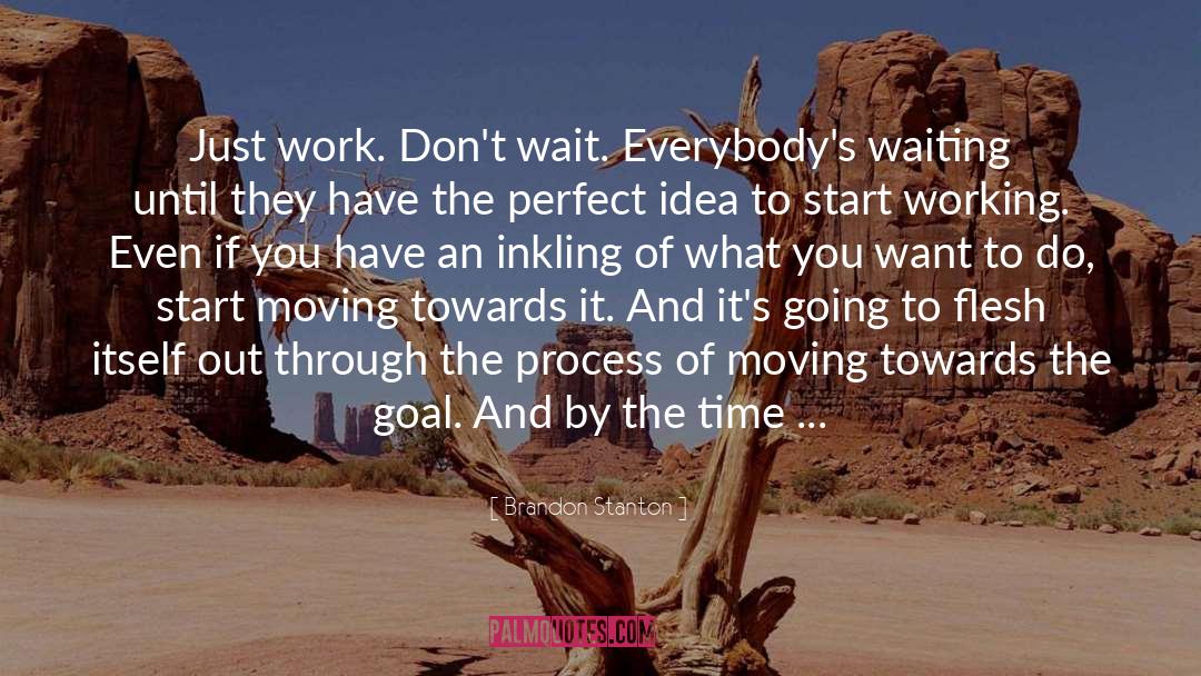 Brandon Stanton Quotes: Just work. Don't wait. Everybody's