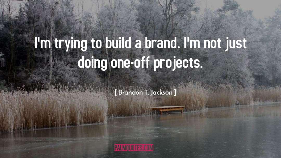 Brandon T. Jackson Quotes: I'm trying to build a