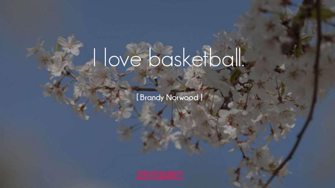 Brandy Norwood Quotes: I love basketball.