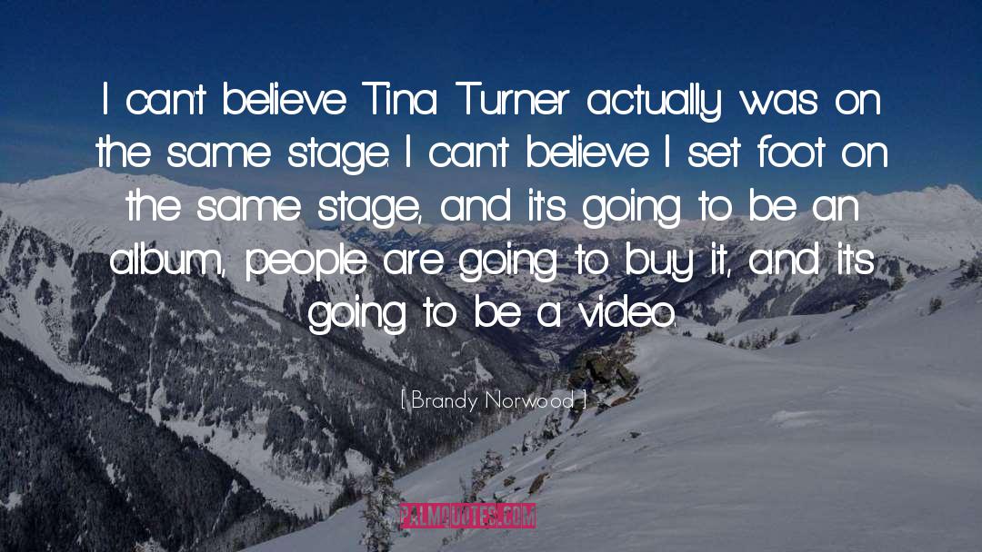 Brandy Norwood Quotes: I can't believe Tina Turner