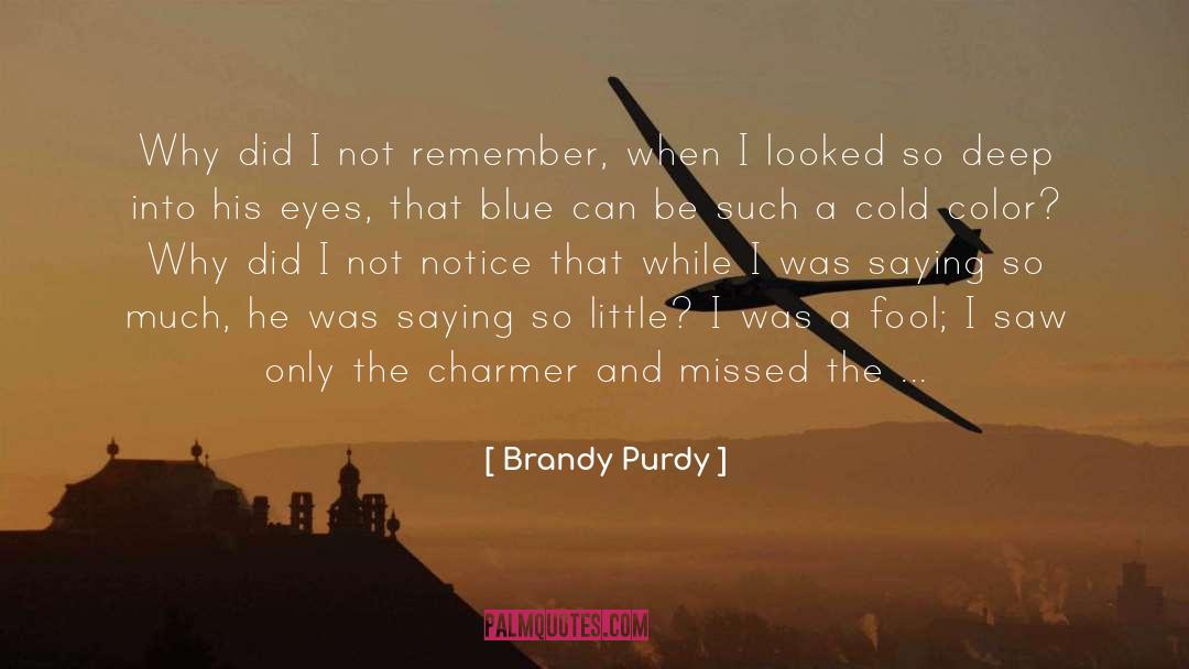 Brandy Purdy Quotes: Why did I not remember,