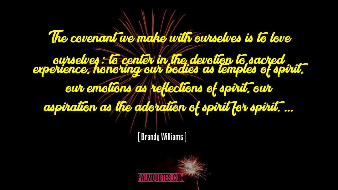 Brandy Williams Quotes: The covenant we make with