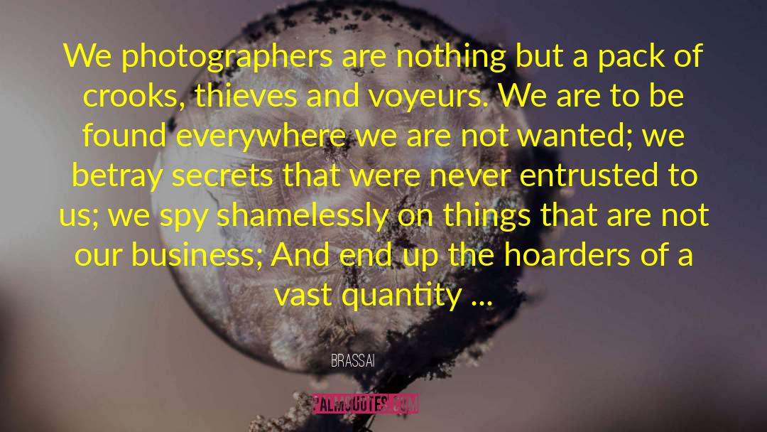 Brassai Quotes: We photographers are nothing but