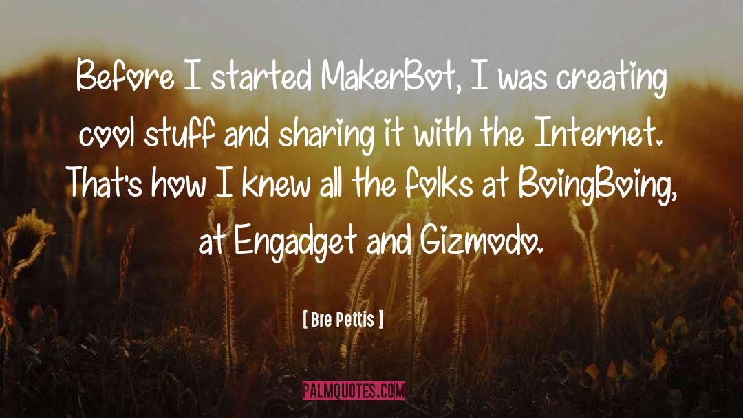 Bre Pettis Quotes: Before I started MakerBot, I