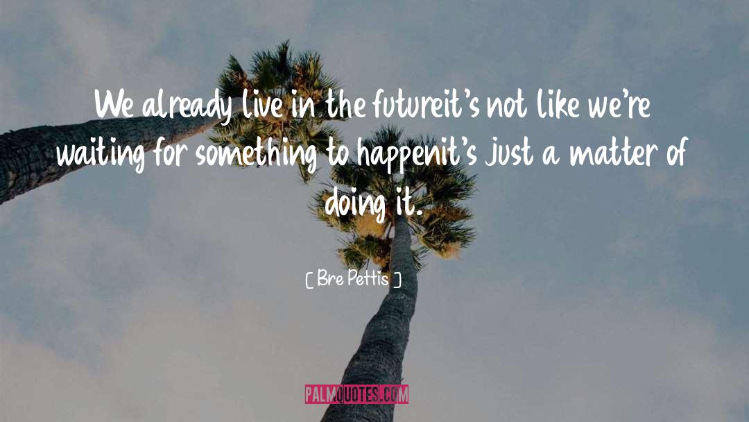 Bre Pettis Quotes: We already live in the