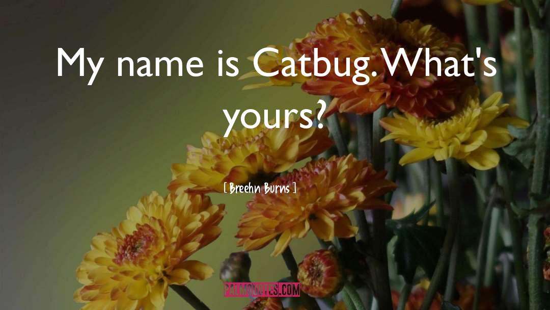 Breehn Burns Quotes: My name is Catbug. What's