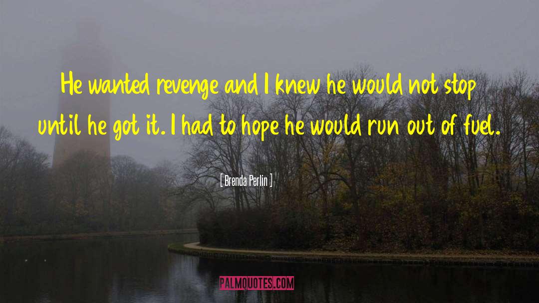 Brenda Perlin Quotes: He wanted revenge and I