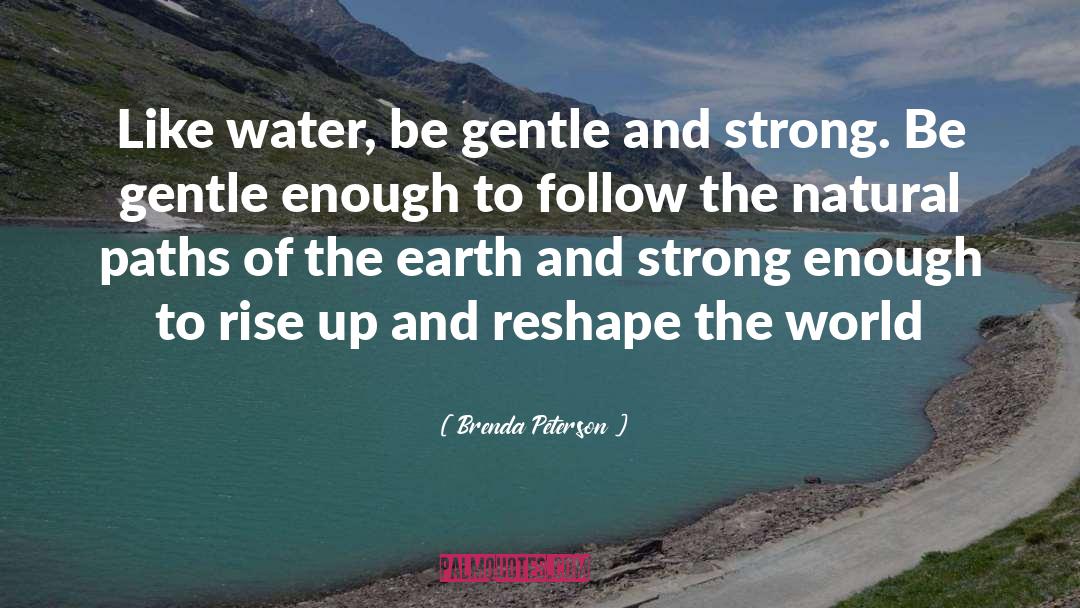 Brenda Peterson Quotes: Like water, be gentle and