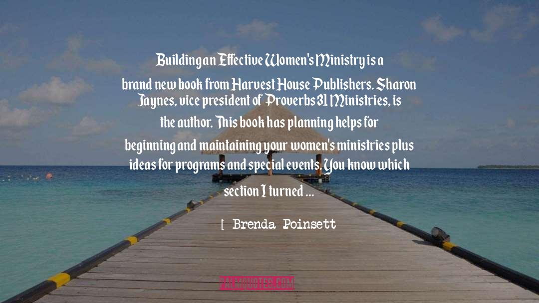 Brenda Poinsett Quotes: Building an Effective Women's Ministry