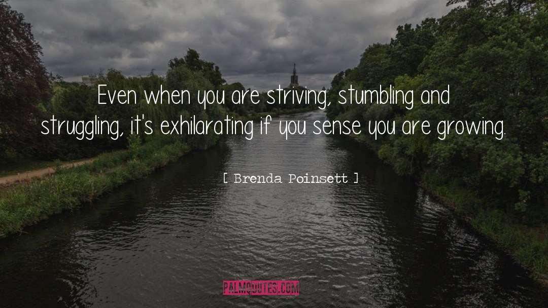 Brenda Poinsett Quotes: Even when you are striving,
