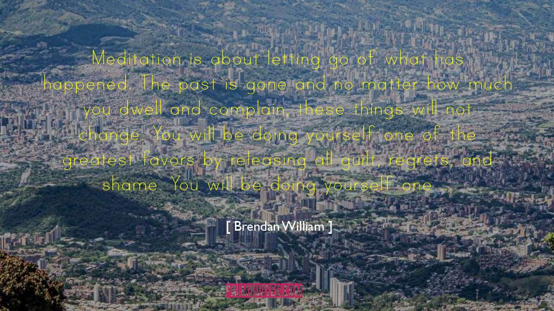 Brendan William Quotes: Meditation is about letting go